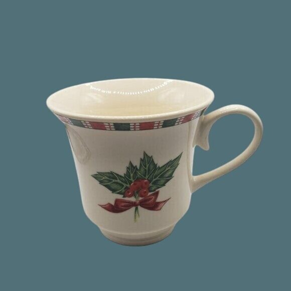 Set Of 6 Tartan Ribbon Footed 6-8oz Cups - Picture 6 of 8